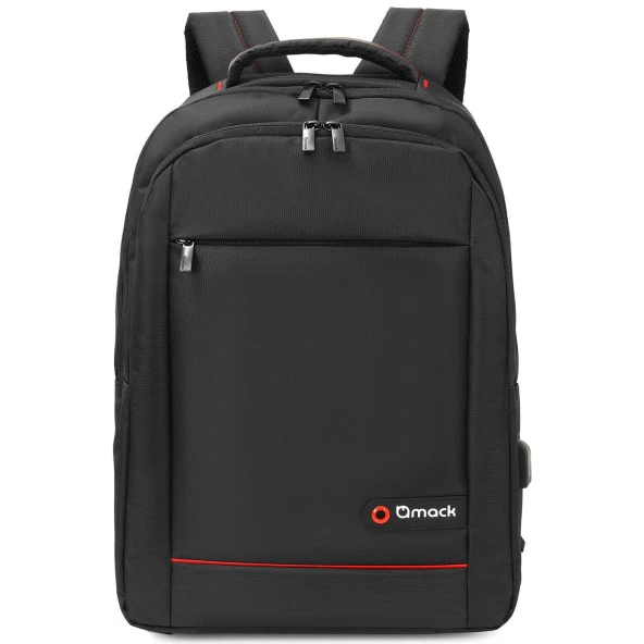 Mack 17.3" Office USB Girişli Notebook Sırt Çantası Siyah 17.3 İnç Laptop Sırt Çantası