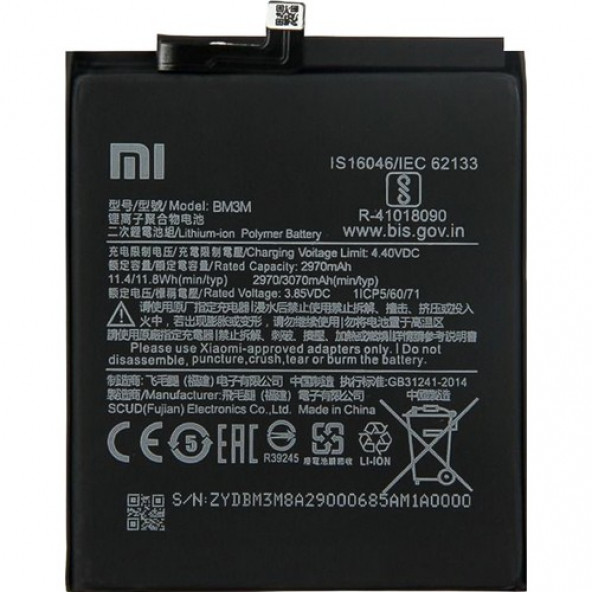 Xiaomi BM3M Batarya Pil Mi 9SE Redmi Mi 9 SE Uyumlu Yedek Batarya