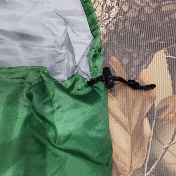 DFT Düz Başlık 190+30cm x75 Yeşil 5/15 Derece Uyku Tulumu - Resim 4