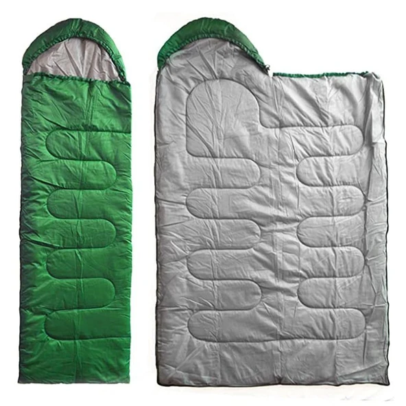 DFT Düz Başlık 190+30cm x75 Yeşil 5/15 Derece Uyku Tulumu - Resim 3