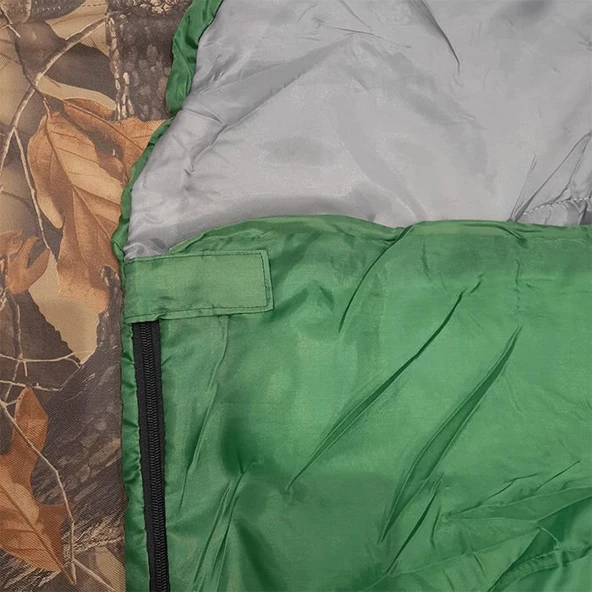 DFT Düz Başlık 190+30cm x75 Yeşil 5/15 Derece Uyku Tulumu - 13
