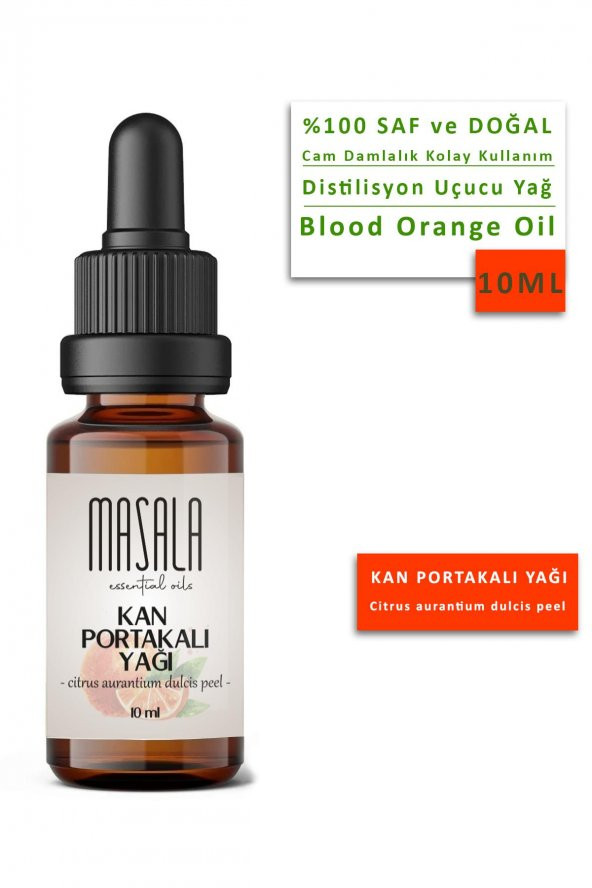 Masala 2 Adet Saf Kan Portakalı Yağı 10 ml. (Blood Orange Oil) - 3