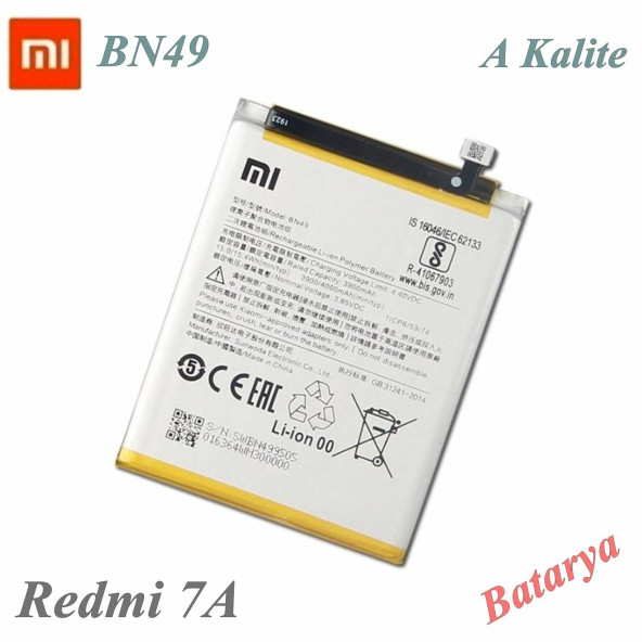 Xiaomi BN49 Batarya Redmi 7A Uyumlu Yedek Batarya