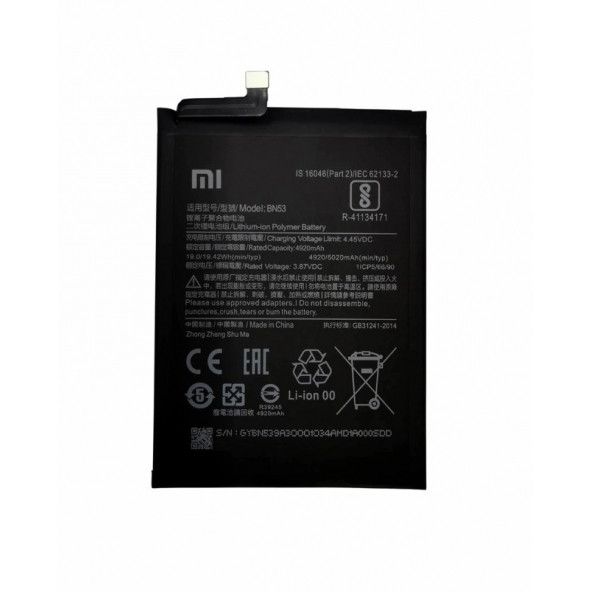 Xiaomi BN53 Batarya Redmi Note 9 Uyumlu Yedek Batarya