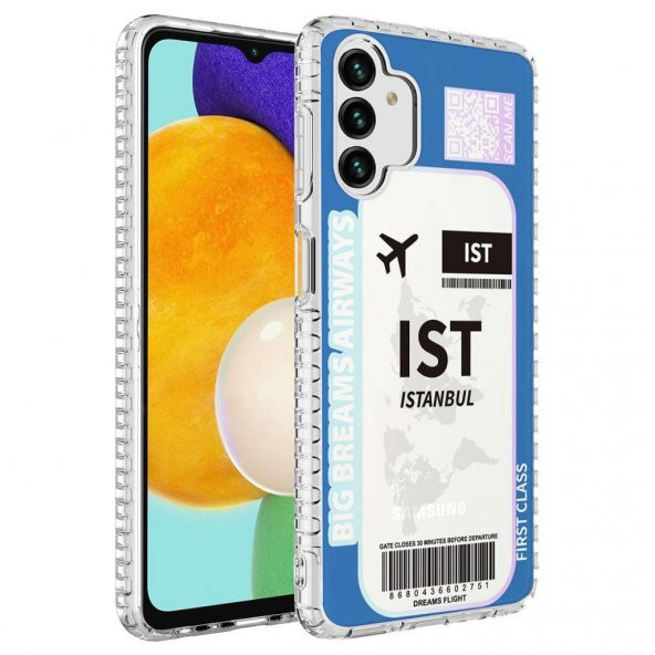 Galaxy A04S Kılıf Airbag Kenarlı Renkli Desenli Silikon Zore Elegans Kapak - 5