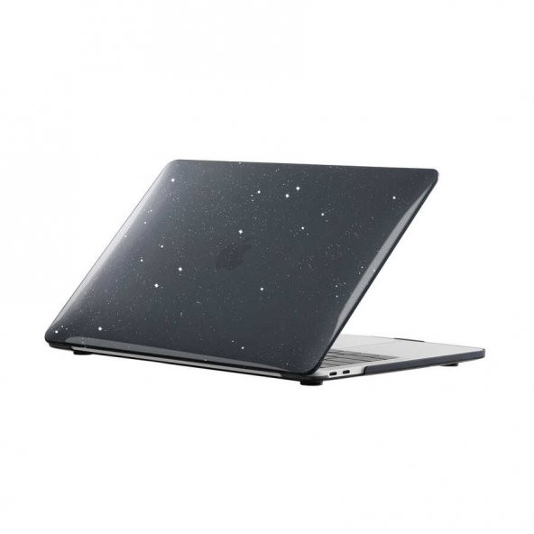 Apple Macbook Pro 16.2 2023 A2780 Kılıf Simli Ön Arka Kapak