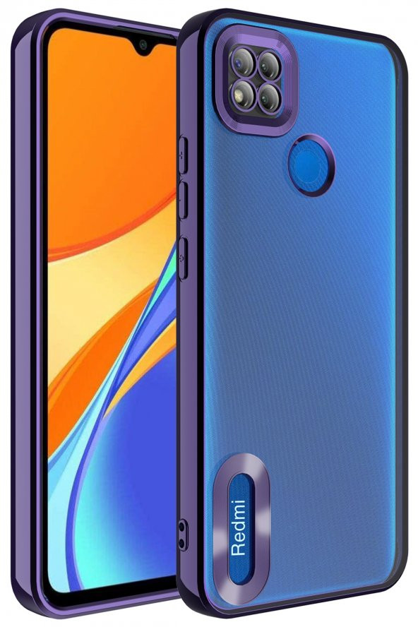 Xiaomi Redmi 10A Kılıf Kamera Korumalı Logo Gösteren Lopard Omega Kapak