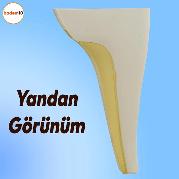 Endülüs Mobilya Kanepe Tv Ünitesi Konsol Koltuk Ayağı Krem Renk 20 Cm Ayakları - 7
