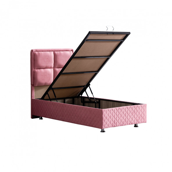 Setay Grand Tek Kişilik Baza Başlık Ortho Soft Ortopedik Yatak Seti, Pembe - 2