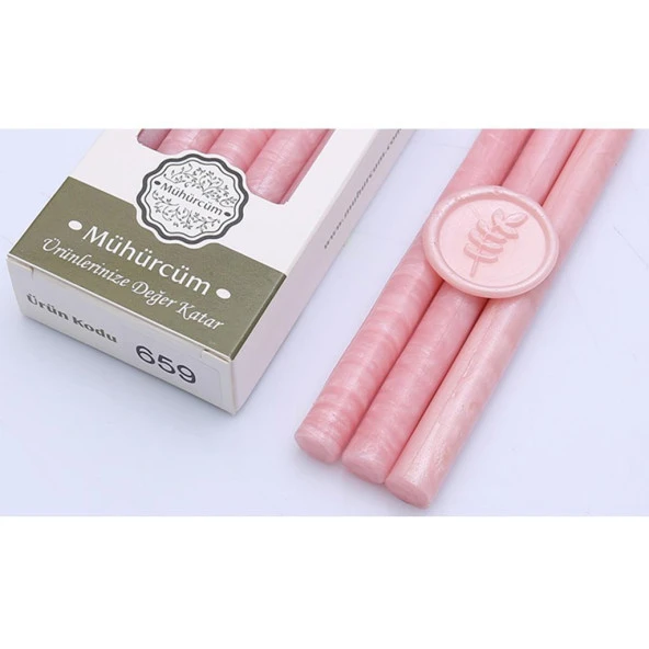 Mühür Mumu Çubuk 11mmx120mm 10 lu Paket Model: 659 PEMBE İNCİ ürün görseli