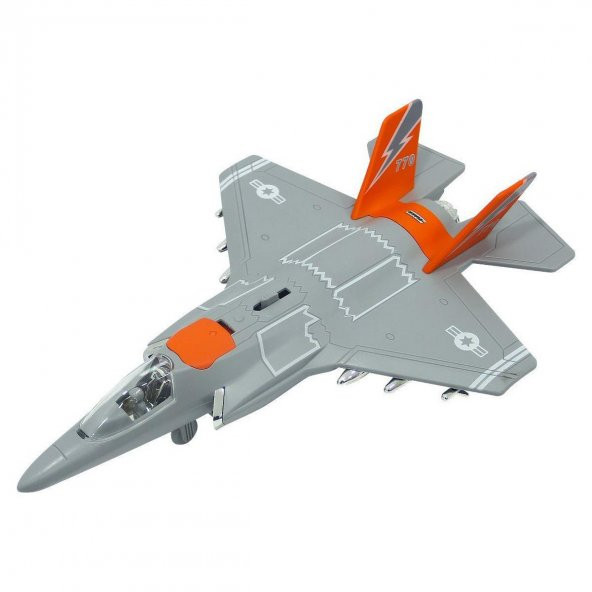 Maxx Wheels 1:16 Sesli ve Işıklı Jet Fighter TURUNCU