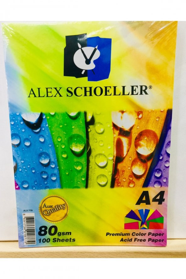 Schoeller Renkli Fotokopi Kağıdı A4 Karışık 10 Renk 100lü Paket