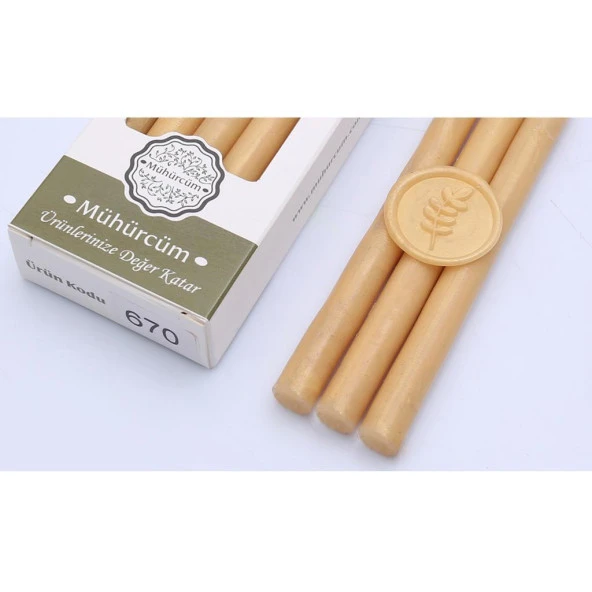 Mühür Mumu Çubuk 11mmx120mm 10 lu Paket Model: 670 SATEN SAFRAN ürün görseli
