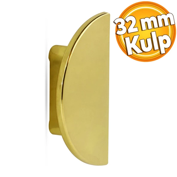 Runnen Mobilya Mutfak Çekmece Dolap Dolabı Kapak Kulpu Kulpları Kulbu Plastik Gold Altın Kulp 32 Mm