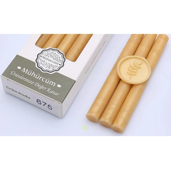 Mühür Mumu Çubuk 11mmx120mm 10lu Paket Model:675 SARI İNCİ MERCAN ürün görseli
