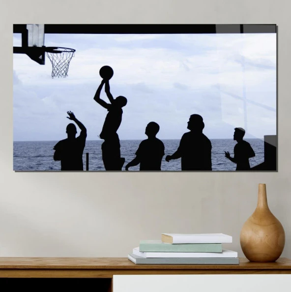 Veraart Spor Temalı Pleksi Cam Tablo Basketbol Maçı