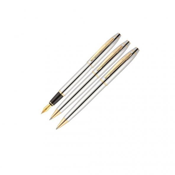 Scrikss 35 D.Kalem+Tükenmez+Versatil Gold Krom