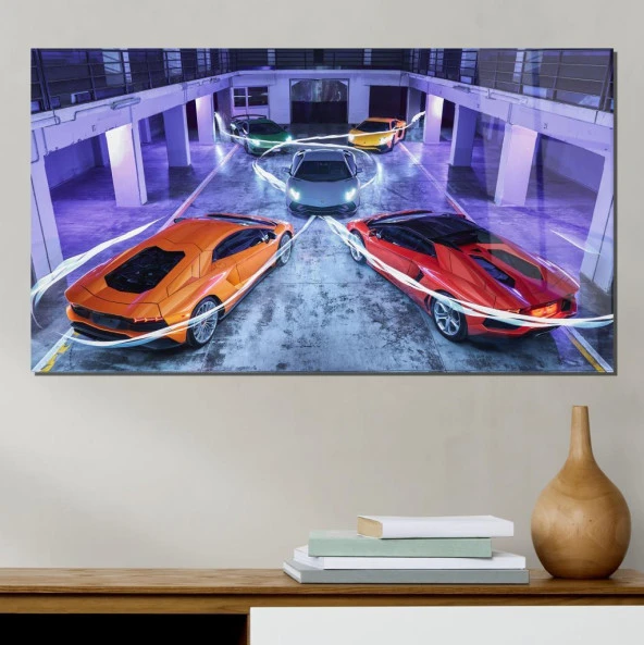 Veraart Araba Temalı Pleksi Cam Tablo Lamborghini