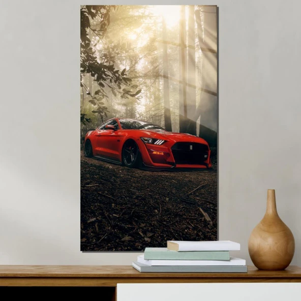 Veraart Araba Temalı Pleksi Cam Tablo Mustang