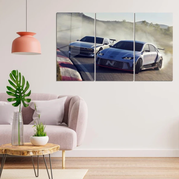 Veraart Araba 3 lü Set Pleksi Cam Tablo Hyundai Yarış - 7