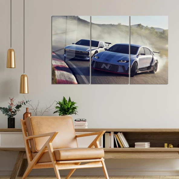 Veraart Araba 3 lü Set Pleksi Cam Tablo Hyundai Yarış - 8