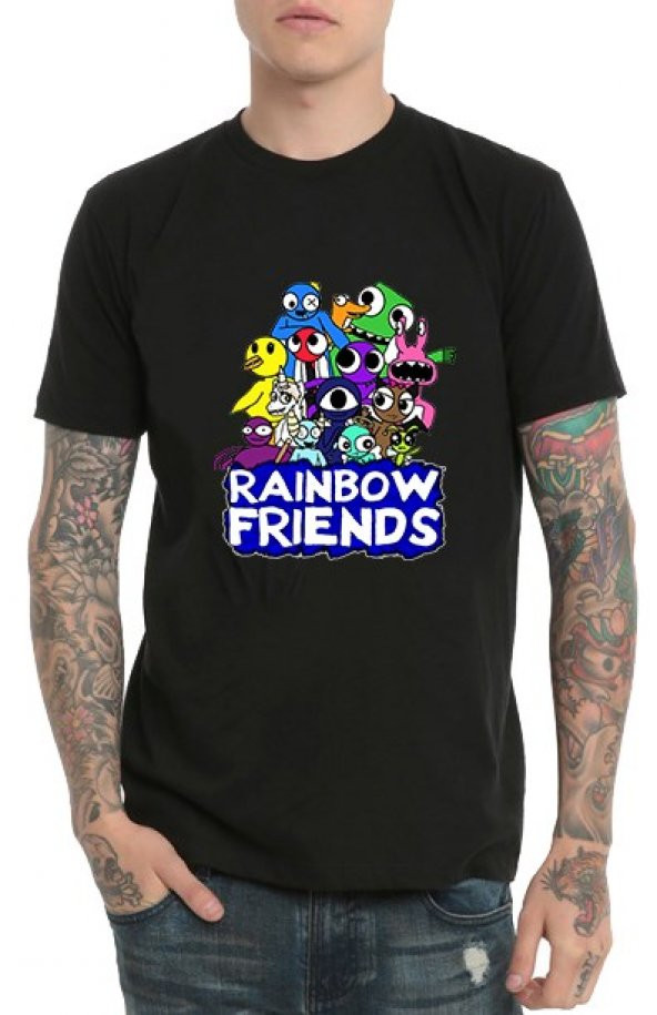 HİDZ Rainbow Friends Tişört (TİP 1) - Siyah