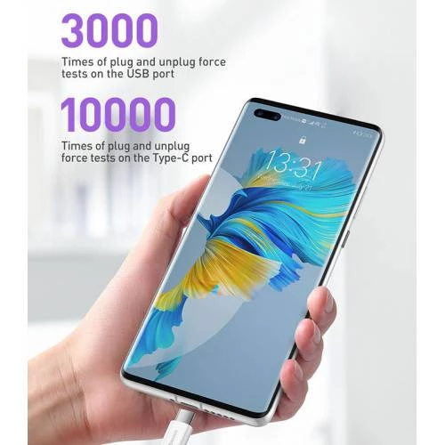 Baseus USB to TYPE-C PD 66W 1M Ultra Hızlı TYPE-C Şarj Kablosu Huawei Samsung Xiaomi Şarj Kablosu - 2