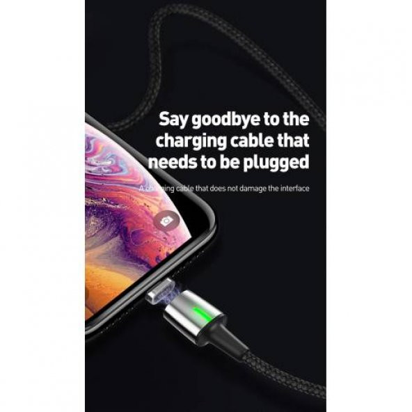 Baseus İphone 11 11 Pro Max Şarj Kablosu Mıknatıslı Magnetic Ultra Hızlı 2.4A iphone Şarj Kablosu - 5