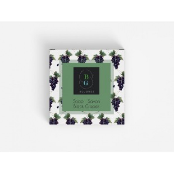 BLUGREE Siyah Üzüm Çekideği Peeling ve Banyo Sabunu 100 gr