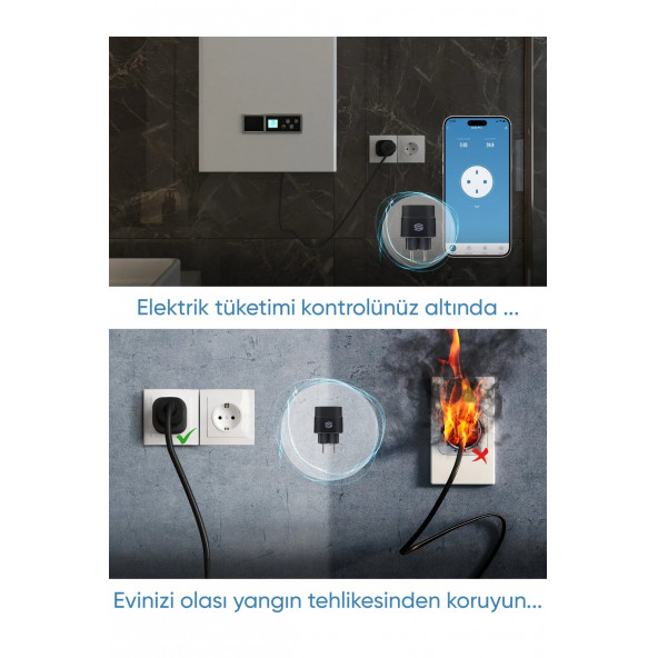 Akıllı Wi-Fi Priz Akım Korumalı Uzaktan Kontrol - 2