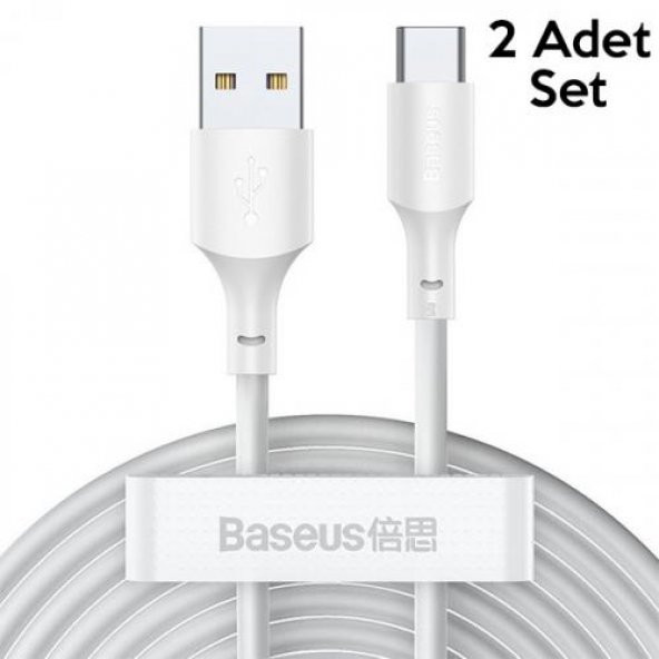 Baseus Ultra Hızlı 2 Adet Set 1.5MT Type-C Şarj Kablosu 480MB Veri Aktarım Hızlı - 6