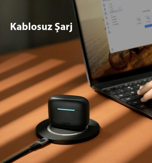 Baseus Kablosuz Şarjlı Çift Telefon Destekli ANC Bluetooth 5.3 Kulaklık Gürültü Önleyici Kulaklık - 5