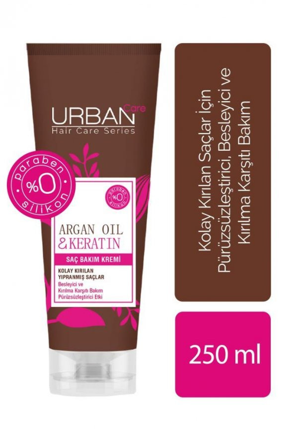 Urban Care Argan Yağı&keratin Saç Bakım Kremi Vegan 250ml