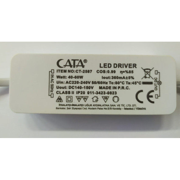 Cata 60 Watt Led Driver Ct-2587