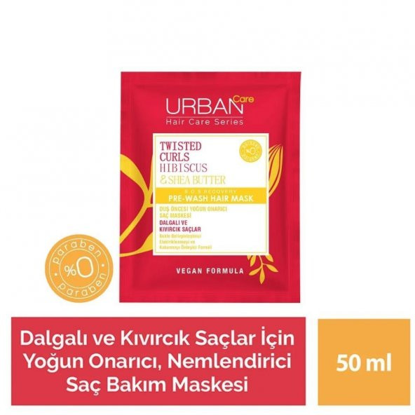 Urban Care Hibiscus&shea Butter Kıvırcık Ve Dalgalı Saçlar Duş Öncesi Saç Bakım Maskesi 50ml