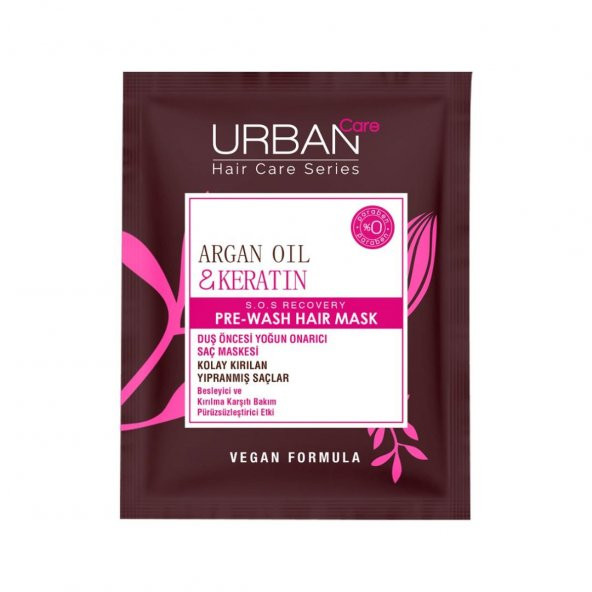 Urban Care Argan Yağı&keratin Kolay Kırılan Saçlar Besleyici Duş Öncesi Saç Bakım Maskesi 50ml