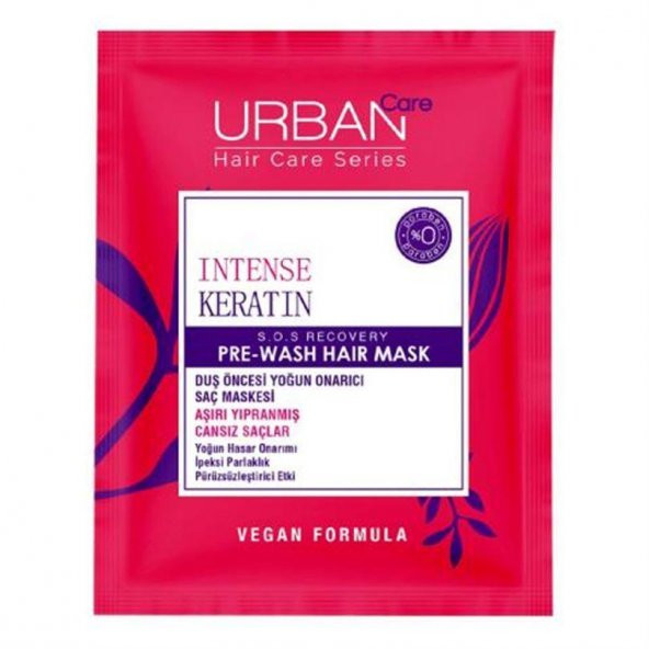 Urban Care Intense Keratin Aşırı Yıpranmış Saçlar Onarıcı Duş Öncesi Saç Bakım Maskesi 50ml