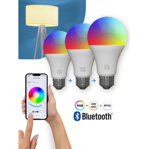 Şımart Akıllı Bluetooth 3'lü Led Ampul