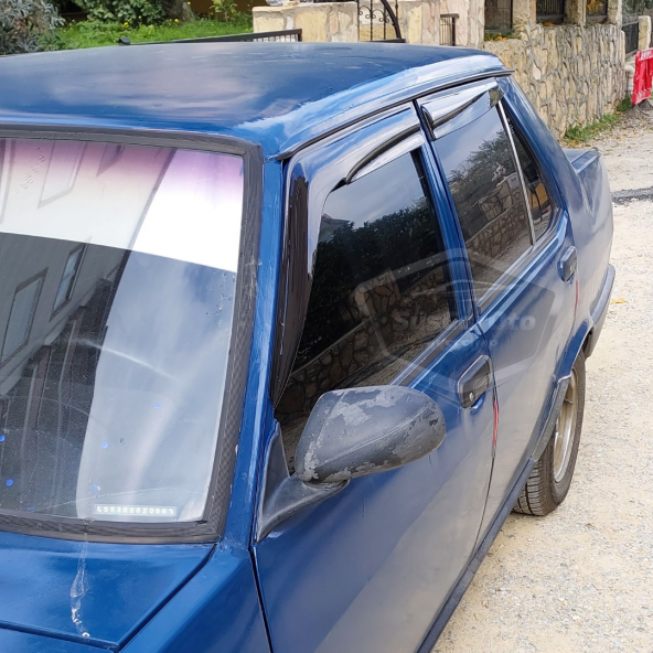 Tofaş Şahin Doğan Kartal 131 Uyumlu Mugen Cam Rüzgarlığı Seti Piano Black 4lü İthal - 2