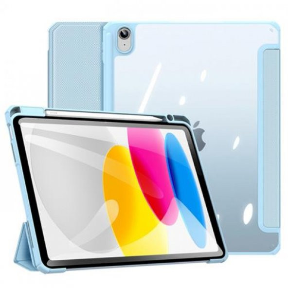 Coofbe Manyetik Kapaklı Kalem Yerli Standlı iPad 10.2 2022 Kılıf Şeffaf Arka Kapaklı iPad 10.2 Tablet Kılıf - 6