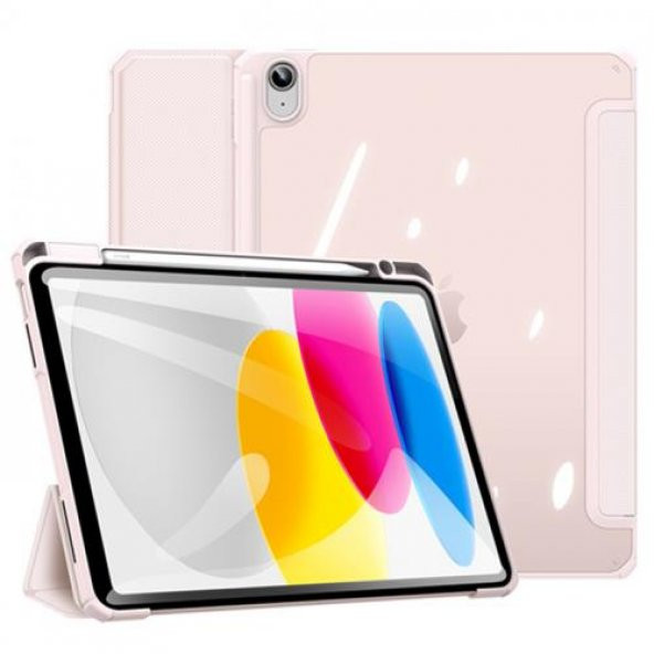 Coofbe Manyetik Kapaklı Kalem Yerli Standlı iPad 10.2 2022 Kılıf Şeffaf Arka Kapaklı iPad 10.2 Tablet Kılıf - 11