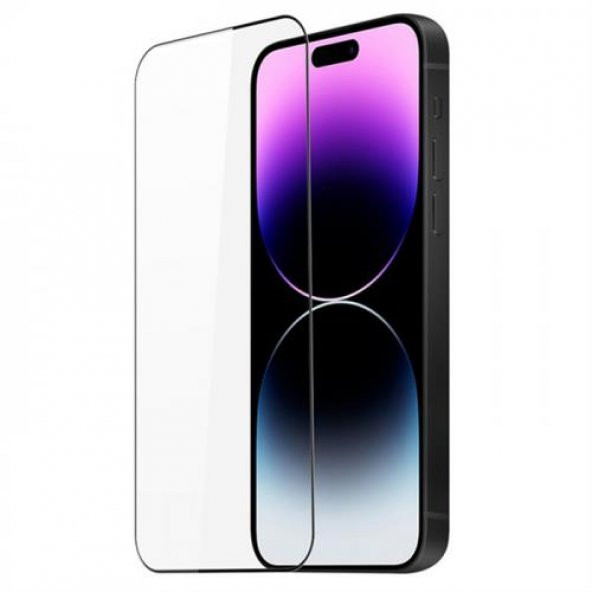 Coofbe Parmak İzi Bırakmaz Ultra İnce 14 Pro Max Ekran Koruyucu Full Koruma Ultra Hassas Ekran Koruyucu