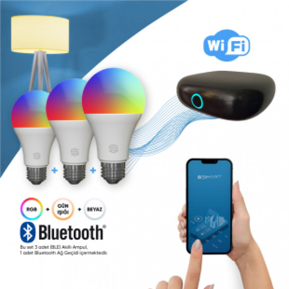 Şımart 3'lü Ampul Seti - Şımart Bluetooth Ağ Geçidi