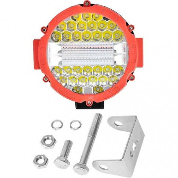 3 Modlu 3 Renk Kombo 51W Kırmızı Yuvarlak Off Road Çalışma Tekne -Beyaz/mavi-Kırmızı/flaş Işık AA138 - 3