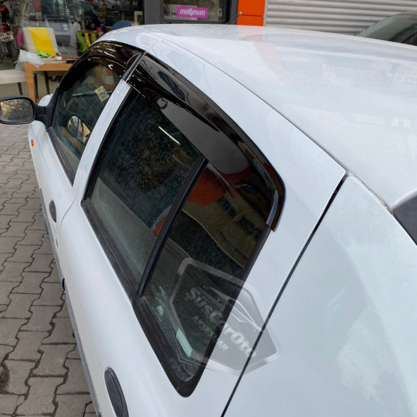 Renault Clio 2 Symbol Hb&Sedan 1998-2008 Uyumlu Mugen Cam Rüzgarlığı Seti Piano Black 4lü İthal - 2