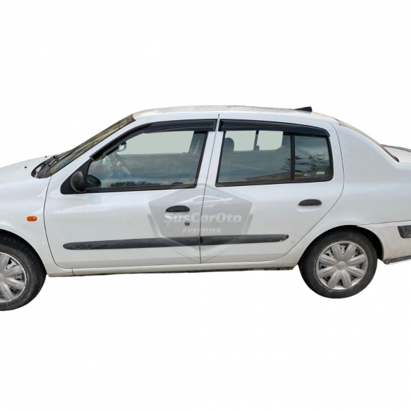 Renault Clio 2 Symbol Hb&Sedan 1998-2008 Uyumlu Mugen Cam Rüzgarlığı Seti Piano Black 4lü İthal - 8