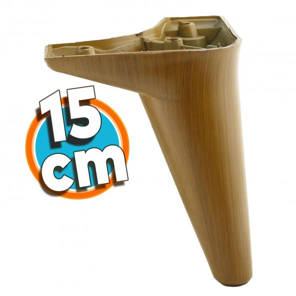 Mobilya Yatak Kanepe Sehpa TV Ünitesi Baza Koltuk Ayağı Koyu Ceviz Renk 15 cm Ayak