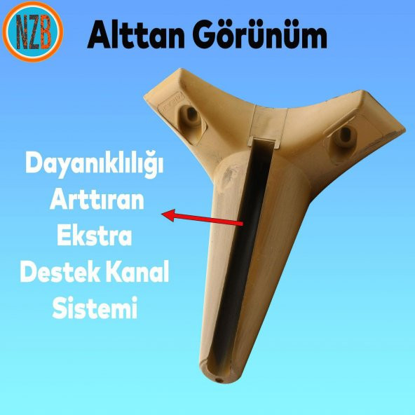 Mobilya Yatak Kanepe Sehpa TV Ünitesi Baza Koltuk Ayağı Koyu Ceviz Renk 15 cm Ayak - 6