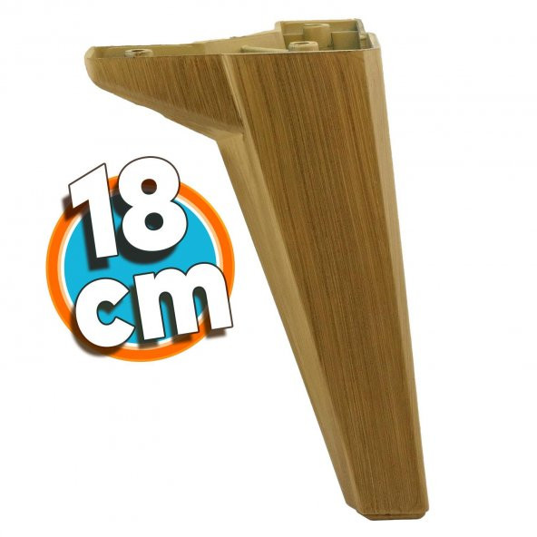 Mobilya Yatak Kanepe Sehpa TV Ünitesi Baza Koltuk Ayağı Açık Ceviz Renk 18 cm Ayak