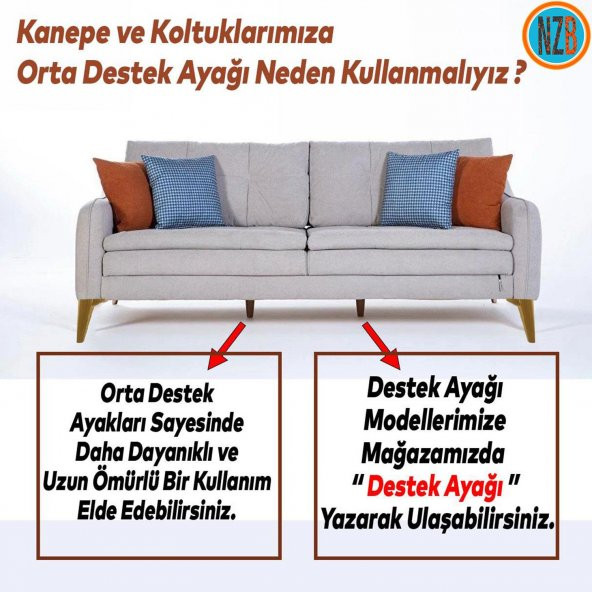 Mobilya Yatak Kanepe Sehpa TV Ünitesi Baza Koltuk Ayağı Açık Ceviz Renk 18 cm Ayak - 2